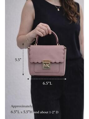 Authenticated Michael Kors Mindy Mini Pink Handbag Rare from Japan